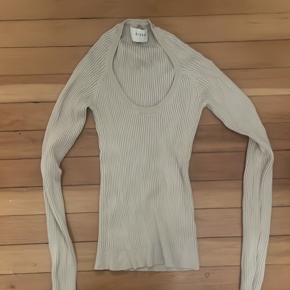 DISSH - VICTORIA WHEAT SLEEVED KNIT TOP (L) - Picture 2 of 2